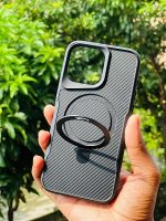 Carbon MagSafe Camera Bumper Case with Metal Kickstand - Image 3