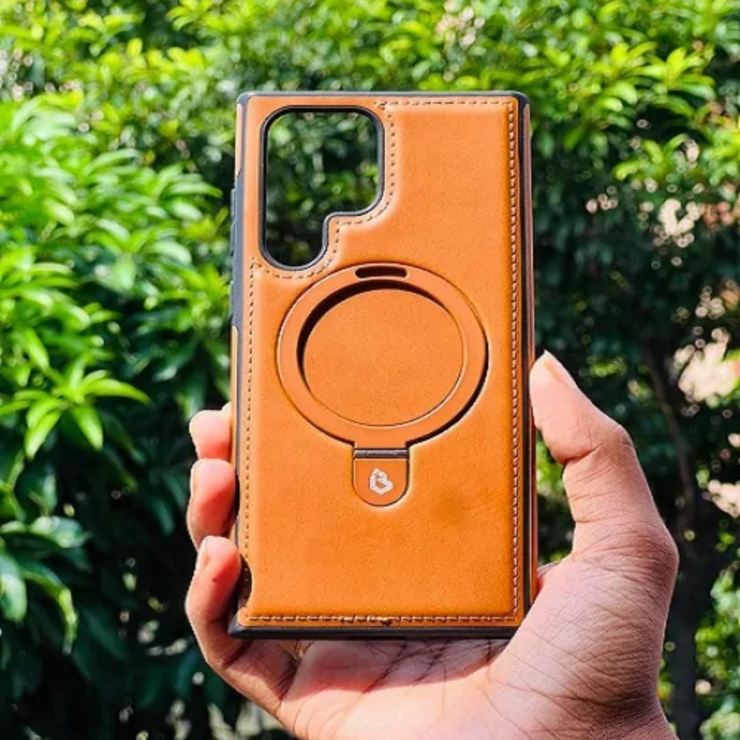 Untitled design (43) Premium PU Leather MagSafe Stand Case - Image 1