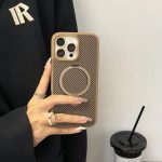 Carbon Magsafe Camera Bumper Case With Metal Kick-Stand For iPhone - Image 3