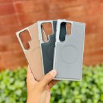 MagSafe-Compatible Micro-Sanded Electroplated Leather Case