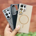 Carbon Fiber MagSafe Camera Bumper Metal Case for Samsung