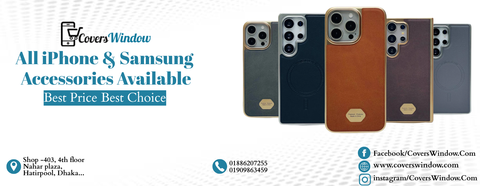 All iPhone & Samsung Accessories Available