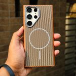 New Carbon Fiber Magsafe Case For Samsung With Metal Bumper