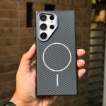 New Carbon Fiber Magsafe Case For Samsung With Metal Bumper