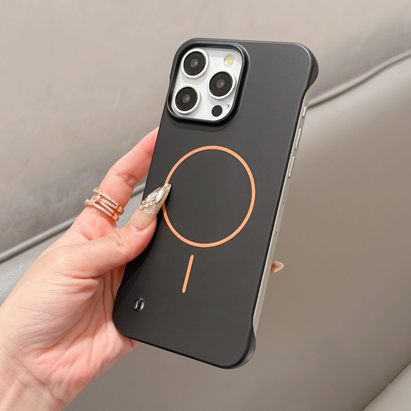 Frameless Magnetic Slim PC Case For iPhone