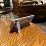 Frameless Ultra Thin Clear Transparent Stand Case With Attached Lens Protector