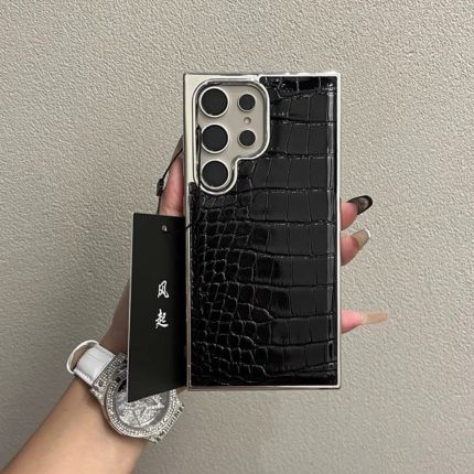 New Pu Lather Black Edition Crocodile Case